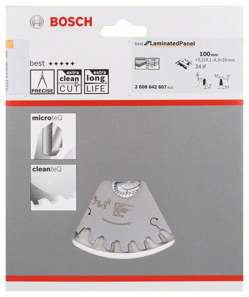 BOSCH VORRITZBLATT KONISCH, BEST FOR LAMINATED PANEL 100 X 20, 24