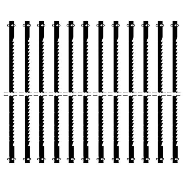 Proxxon Feinschnitt-Sägeblätter 18 Z normal verzahnt mit Querstift 127mm für Dekupiersäge 12x