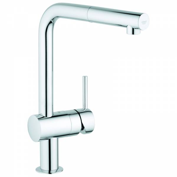 GROHE Einhand-SPT-Batterie Minta 32168 DN15 herausz.Mousseurauslauf chrom