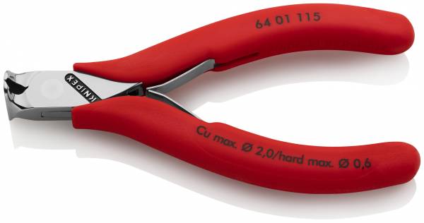 KNIPEX 64 01 115 Elektronik-Vornschneider 115 mm mit rutschhemmendem Kunststoff überzogen spiegelpol
