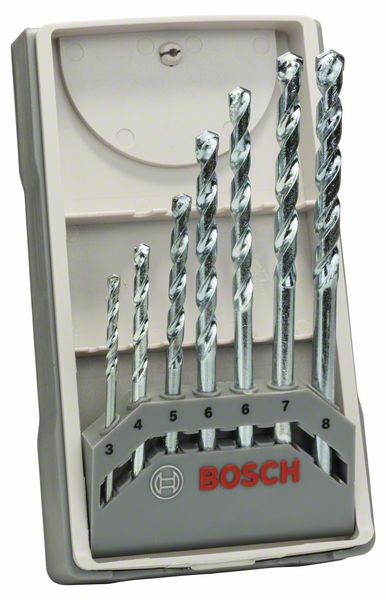 BOSCH STEINBOHRER-SET CYL-1, 7-TEILIG, 3, 4, 5, 6, 6, 7, 8 MM