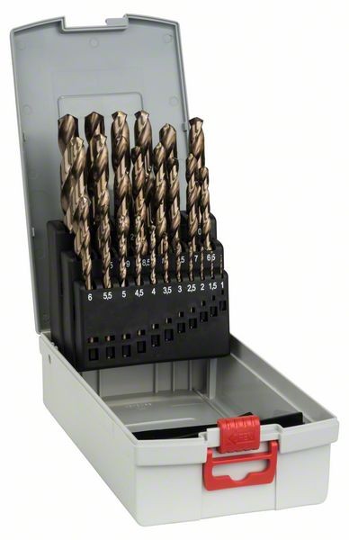 BOSCH METALLBOHRER-SET HSS-CO (COBALT-LEGIERUNG), PROBOX, 25-TEILIG, DIN 338, 1-13 MM