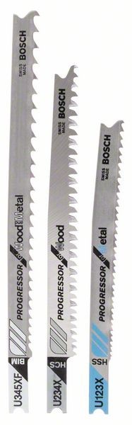 BOSCH STICHSÄGEBLATT-SET, 3-TEILIG, U 123 X, U 234 X, U 345 XF