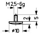 Messeinsatz Stahl Abb.12/10,0mm Käfer