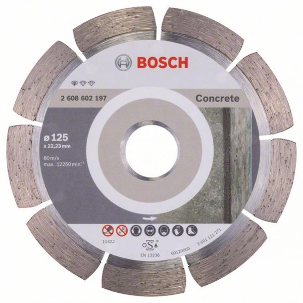 BOSCH Diamanttrennscheibe Standard for Concrete 125x22,23 mm 2608602197