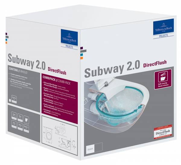 VB Combi-Pack Subway 2.0 5614 DirectFlush wandhängend Weiß Alpin C+