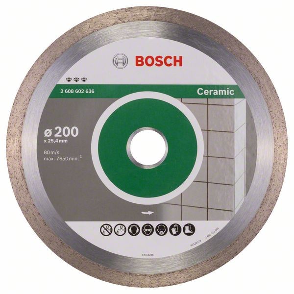 BOSCH DIAMANTTRENNSCHEIBE BEST FOR CERAMIC, 200 X 25,40 X 2,2 X 10 MM