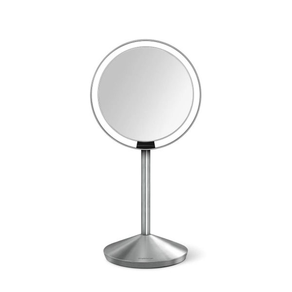 simplehuman Sensor Kosmetikspiegel 12cm, 10-fach ST3004Faltbar mit Tasche Edelstahl gebürstet