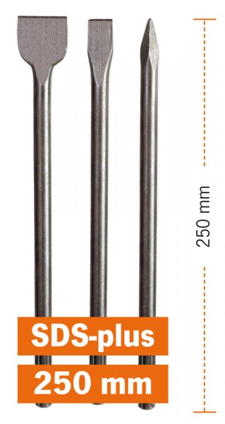 Projahn Meissel-Set 3tlg. ECO SDS plusSpitz-, Flach-, Spatmeissel