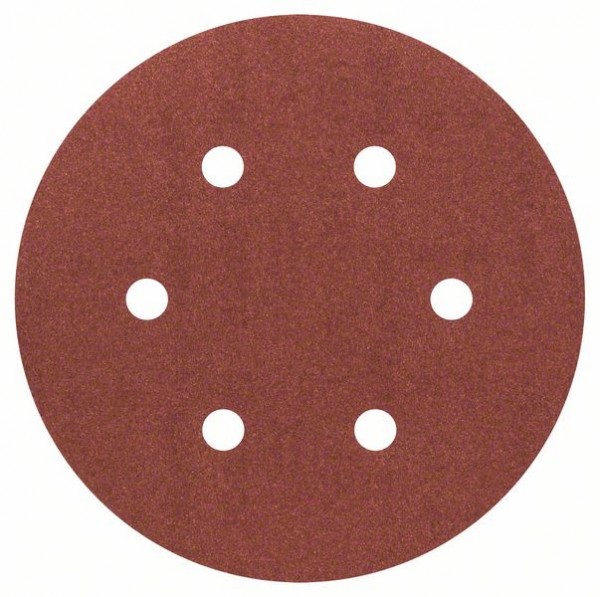 BOSCH SCHLEIFBLATT EXPERT FOR WOOD, 5ER-PACK, 6 LÖCHER, KLETT, 150 MM, 180