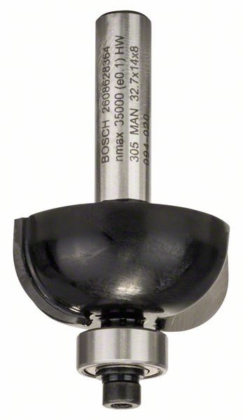BOSCH HOHLKEHLFRÄSER, 8 MM, R1 10 MM, D 32,7 MM, L 14 MM, G 55 MM