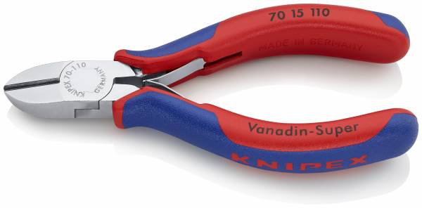 KNIPEX 70 15 110 Seitenschneider 110 mm verchromt mit Mehrkomponenten-Hüllen