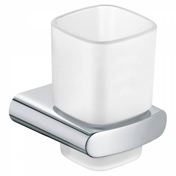 Keuco Glashalter Elegance 11650, kpl. mit Echtkristall-Glas, verchromt