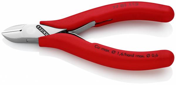 KNIPEX 77 01 115 SB Elektronik-Seitenschneider 115 mm mit Kunststoff überzogen spiegelpoliert