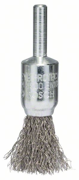 BOSCH PINSELBÜRSTE, EDELSTAHL, GEWELLTER DRAHT, 0,2 MM, 15 MM, 4500 U/ MIN