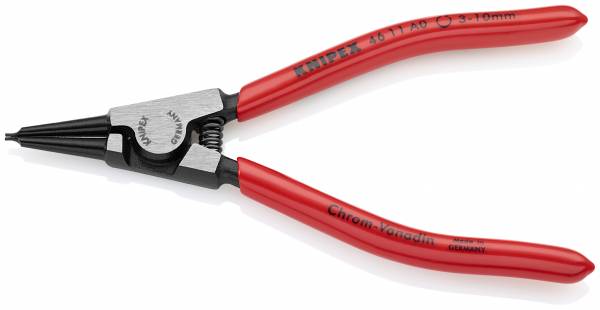 KNIPEX 46 11 A0 SB Sicherungsringzange für Außenringe auf Wellen 140 mm schwarz atramentiert mit Kun