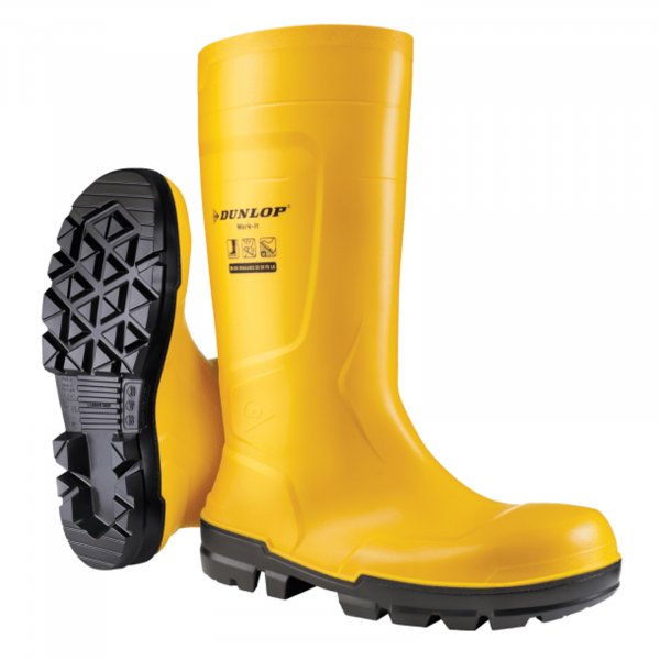 Dunlop Sicherheitsstiefel Work-it full safety S5 gelb vorher Protomaster
