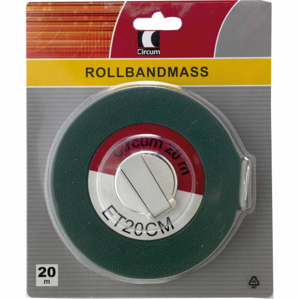 Circum Rollbandmass in Kapsel 20 m Rollbandmaß Maßband Metermaß