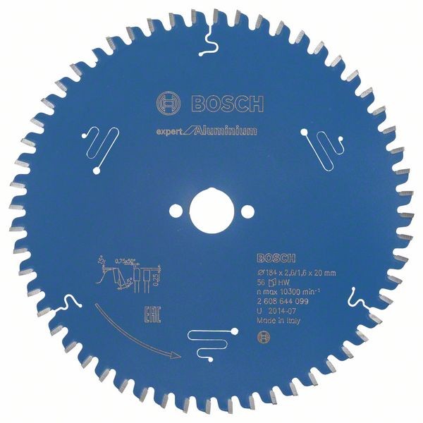 BOSCH KREISSÄGEBLATT EXPERT FOR ALUMINIUM, 184 X 20 X 2,6 MM, 56