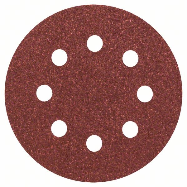 BOSCH SCHLEIFBLATT EXPERT FOR WOOD, 5ER-PACK, 8 LÖCHER, KLETT, 115 MM, 80