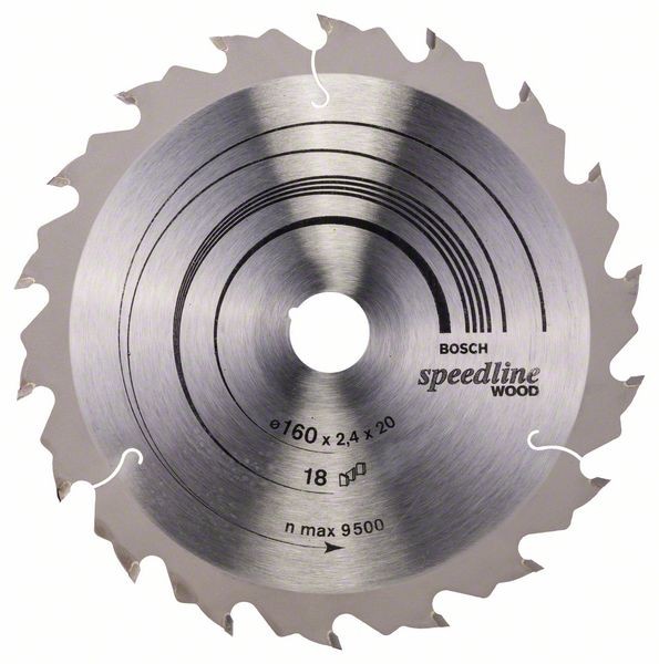 BOSCH KREISSÄGEBLATT SPEEDLINE WOOD, 160 X 20 X 2,4 MM, 18