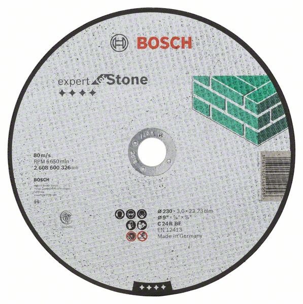 BOSCH TRENNSCHEIBE GERADE EXPERT FOR STONE C 24 R BF, 230 MM, 22,23 MM, 3,0 MM
