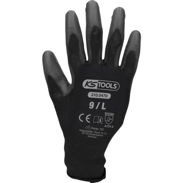 KS-Tools Handschuhe schwarz Mikro-Feinstrick Gr.L 310.0470