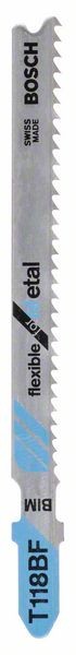 BOSCH STICHSÄGEBLATT T 118 BF, FLEXIBLE FOR METAL, 100ER-PACK