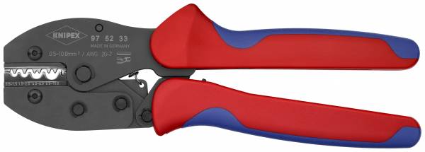 KNIPEX 97 52 33 SB PreciForce® Crimpzange 220 mm brüniert mit Mehrkomponenten-Hüllen