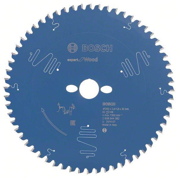 BOSCH KREISSÄGEBLATT EXPERT FOR WOOD, 260 X 30 X 2,4 MM, 60