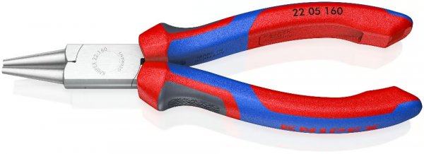 KNIPEX 22 05 160 Rundzange 160 mm verchromt