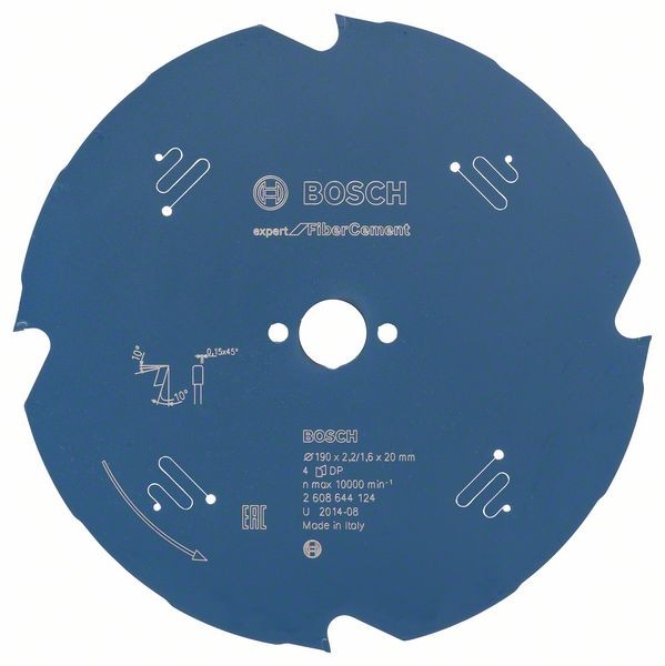 BOSCH KREISSÄGEBLATT EXPERT FOR FIBER CEMENT, 190 X 20 X 2,2 MM, 4