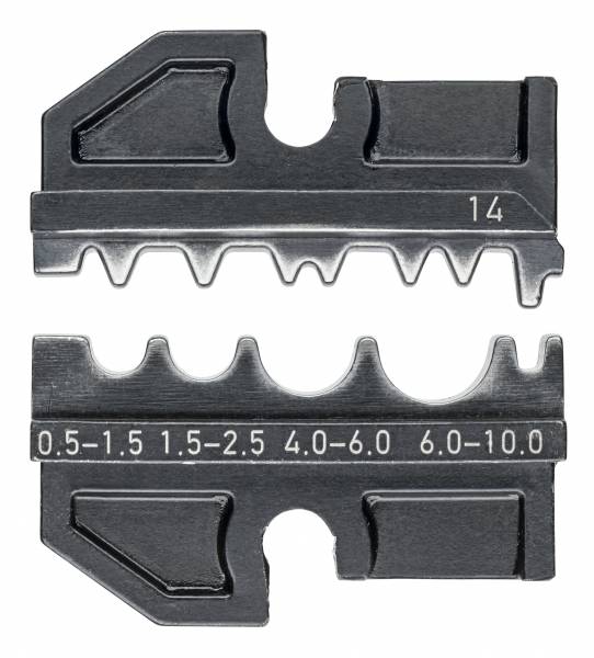 KNIPEX 97 49 14 Crimpeinsatz für unisolierte Quetsch-, Rohr- und Presskabelschuhe nach DIN 46234 und