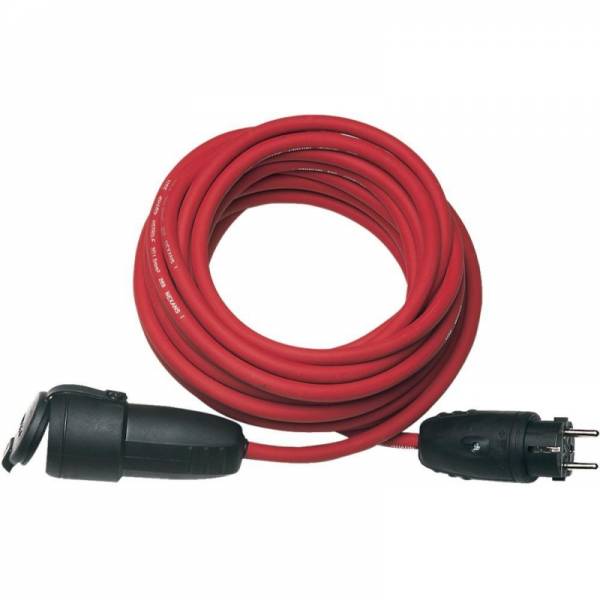 Verlängerunskabel rot Gummi H07RN-F3 1,5mm Schutzkontakt Stecker versch. Längen