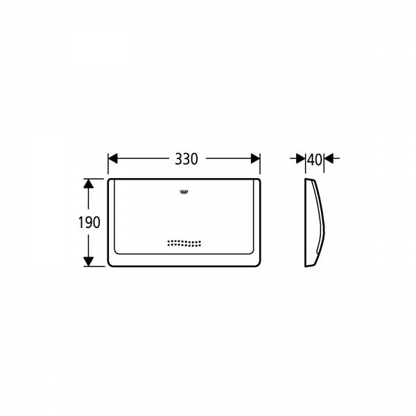 GROHE Abdeckplatte Classic 330 37053 330x190mm für Spülkasten 6-9l mattchrom