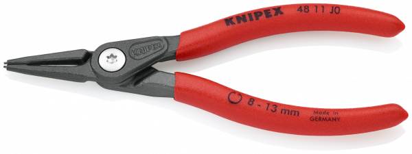 KNIPEX 48 11 J0 SB Präzisions-Sicherungsringzange für Innenringe in Bohrungen 140 mm grau atramentie