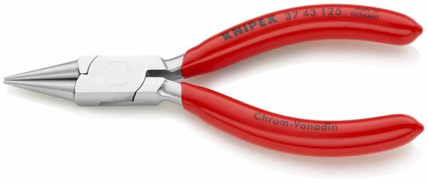 KNIPEX 37 43 125 Greifzange für Feinmechanik 125 mm verchromt mit Kunststoff überzogen