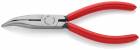 KNIPEX 25 21 160 SB Flachrundzange mit Schneide (Radiozange) 160 mm schwarz atramentiert mit Kunstst MPN: 25 21 160 SB