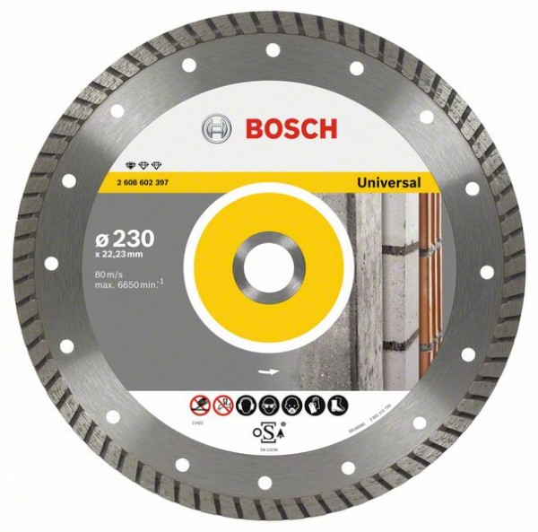 BOSCH DIAMANTTRENNSCHEIBE STANDARD FOR UNIVERSAL TURBO, 125X22,23X2X10 MM, 1ER-PACK