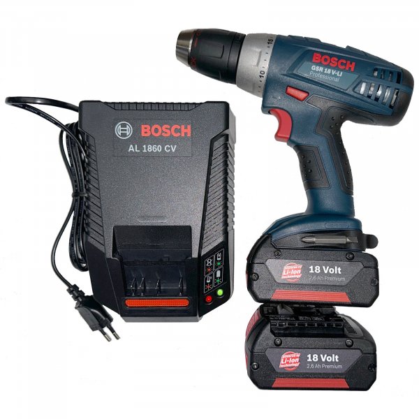 Bosch Professional Akku-Schrauber GSR 18V-LI 2x2,6 Ah 0601860302