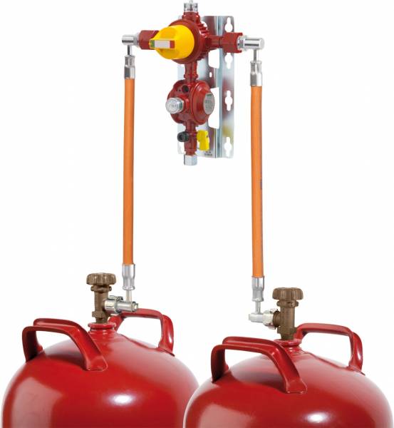GOK Zweiflaschenanlage PS 16bar mit automatischer Umschalteinrichtung 50 mbar 1,5kg/h
