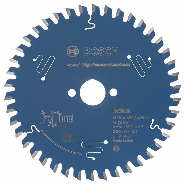 BOSCH KREISSÄGEBLATT EXPERT FOR HIGH PRESSURE LAMINATE, 140 X 20 X 1,8 MM, 42
