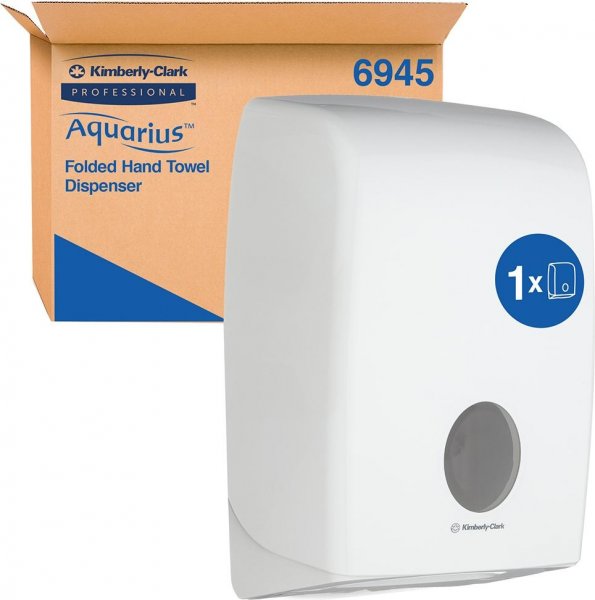 Kimberley Handtuchspender AQUARIUS Kunststoff weiß Interfold 6945