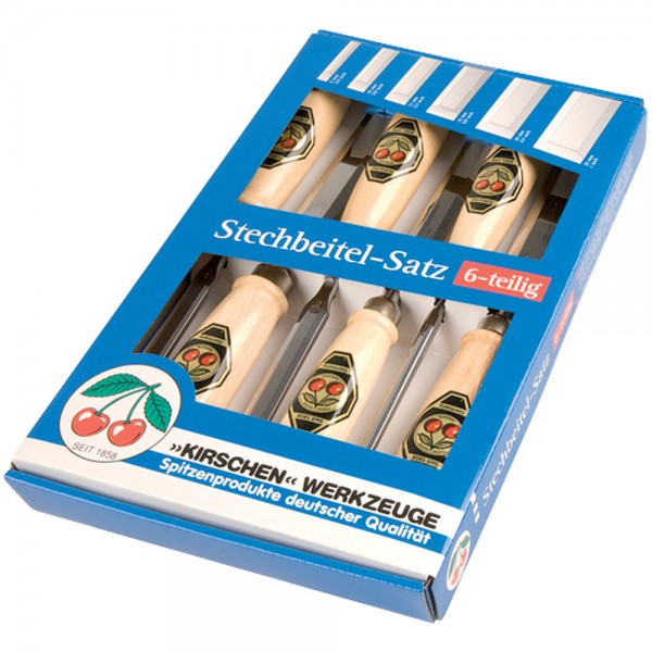 Stechbeitelsatz 6tlg. Karton Kirsche