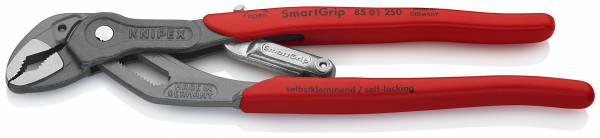 KNIPEX 85 01 250 SB SmartGrip® Wasserpumpenzange mit automatischer Einstellung 250 mm grau atrament