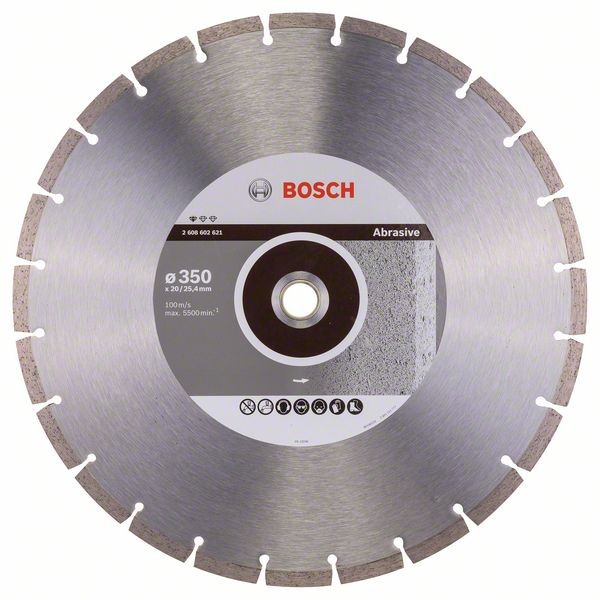 BOSCH DIAMANTTRENNSCHEIBE STANDARD FOR ABRASIVE, 350 X 20,00/25,40 X 2,8 X 10 MM