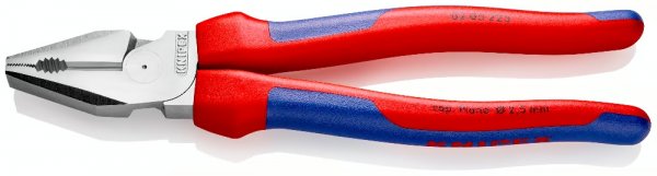 KNIPEX 02 05 225 Kraft-Kombizange verchromtten-Hüllen