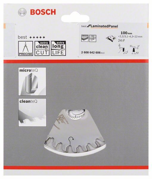 BOSCH VORRITZBLATT KONISCH, BEST FOR LAMINATED PANEL 100 X 22, 24