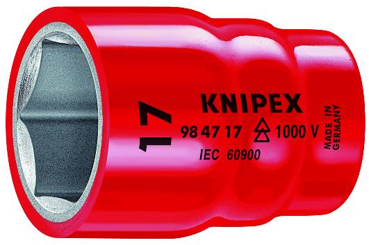 KNIPEX 98 47 19 Steckschlüsseleinsatz für Sechskantschrauben mit Innenvierkant 1/2" 54 mm